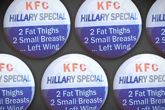Hillary Clinton Is a KFC Special, on This Offensive GOP Button