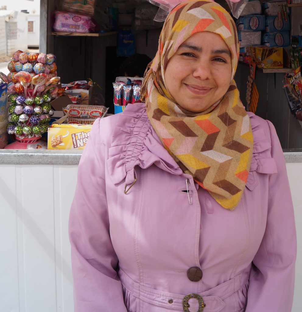 Manal Salem al Ahmad is a Syrian refugee and former English teacher who fled the bombs with only some of her family and hopes the others will be able to escape as well. (Photo by Kirsten Koza)