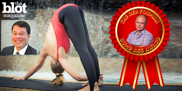 The Montana State Rep. gets our Red Forman Dumbass Award for his bill that'd give prison time to women who wear yoga pants in public more than three times. 