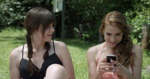 Michelle Hendley and Alexandra Turshen in a scene from the movie. (Photo courtesy of Wolfe Video)