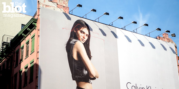 Is graffiti the latest use for drones? As a six-story Calvin Klein ad featuring Kendall Kenner recently got drone-tagged by artist KATSU, it seems so. (Aymann Ismail/ANIMALNewYork photo)