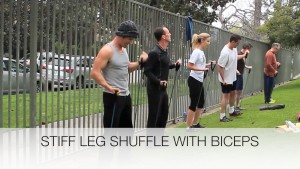 stiff leg shuffle with bicep title