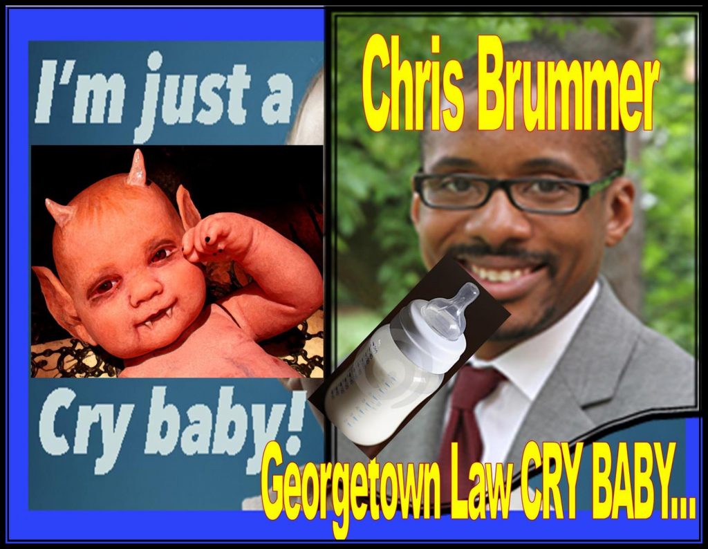 PROFESSOR CHRIS BRUMMER, GEORGETOWN LAW PROFESSOR CRIES FOUL LIKE A BABY
