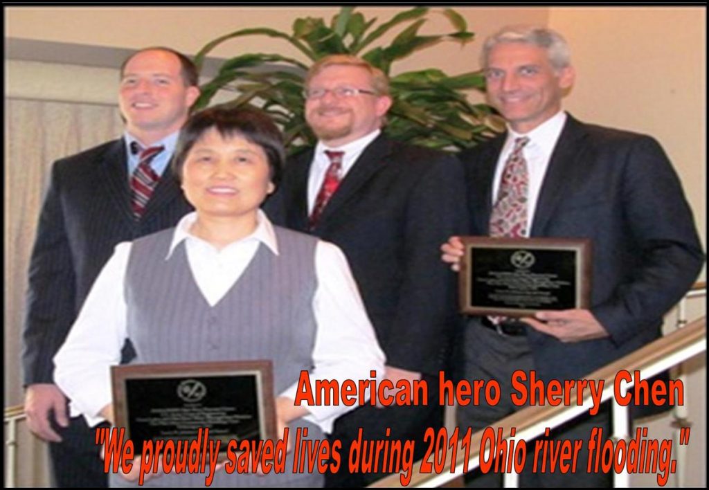 SHERRY CHEN, CHINESE AMERICAN HERO, SCIENTIST, SAVE LIVES, AWARD, OHIO FLOODING