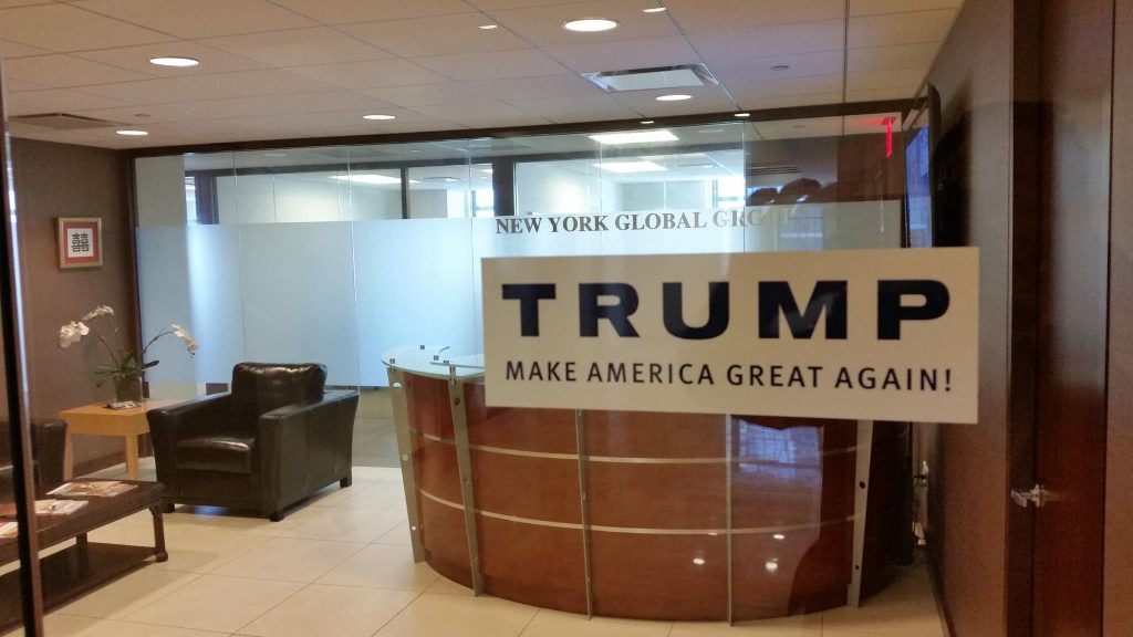 NEW YORK GLOBAL GROUP supports Donald Trump since summer 2015