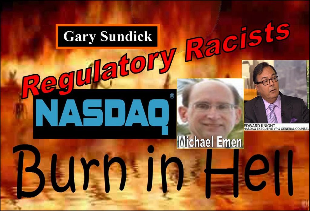 Gary Sundick, Michael Emen, Nasdaq Listing Abusers Celebrate Eulogy from Hell