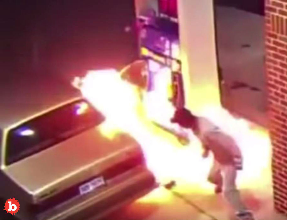 Arachnophobia Causes Man to Burn Down Gas Pump