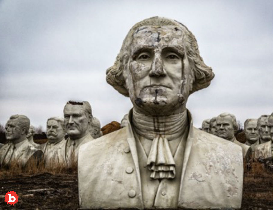 Presidential Heads Crumble in Virginia Field, Testament of Today
