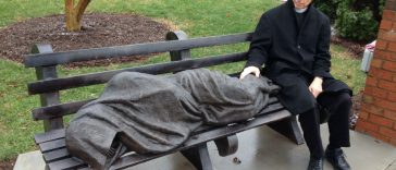 Cops Find That Sleeping Homeless Person on Bench Was Jesus Statue