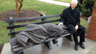 Cops Find That Sleeping Homeless Person on Bench Was Jesus Statue