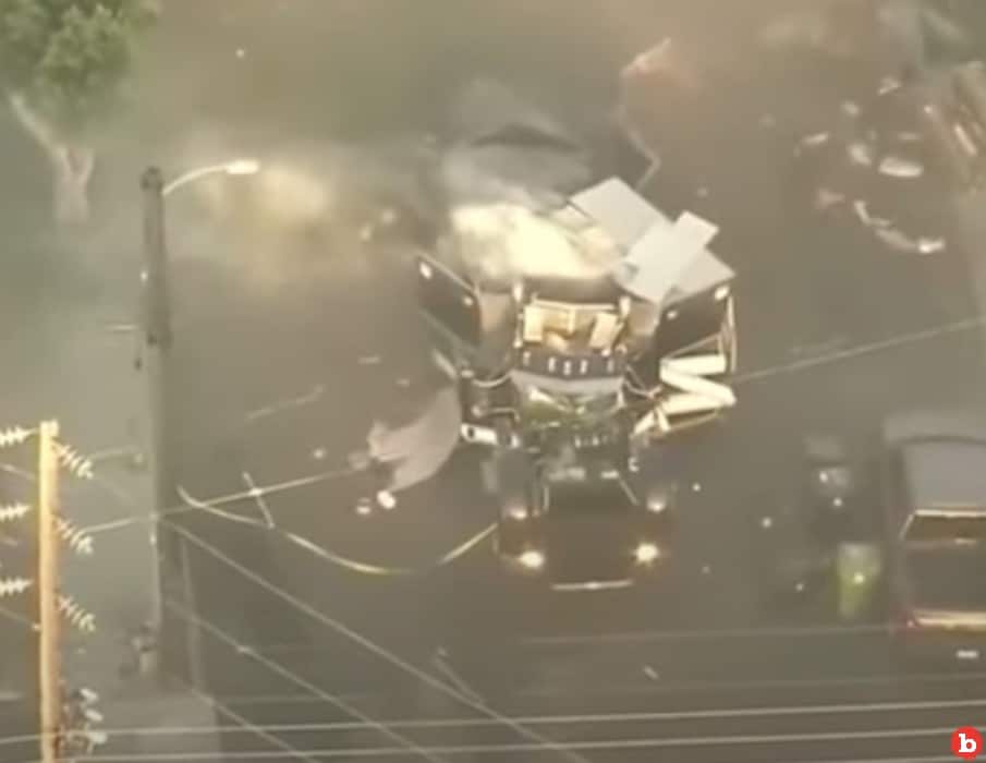 LAPD Bomb Truck Explodes After Raiding Illegal Fireworks