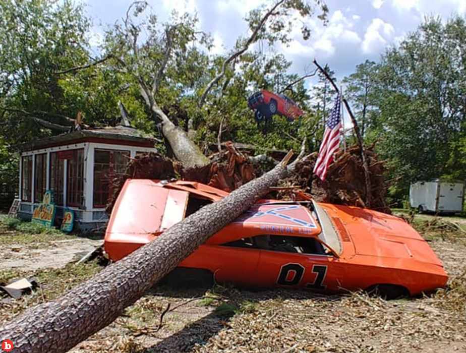 Duke Star John Schneider’s “General Lee” Crushed By Hurricane Ida