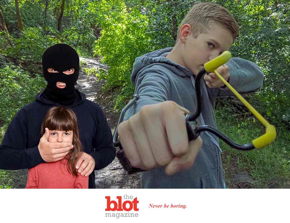 Boy, 13, Saves Little Sister From Kidnapper With Slingshot