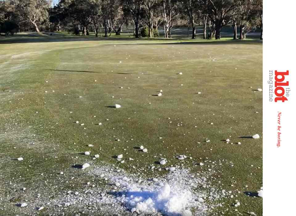 Scary Giant Ice Ball Explodes on Australian Golf Course