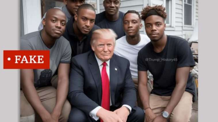 Trump And AI, Making Fake Pics of Him With Black People
