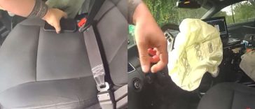 Car Stops For School Bus in Florida, Rear-Ended By Cop Watching Porn