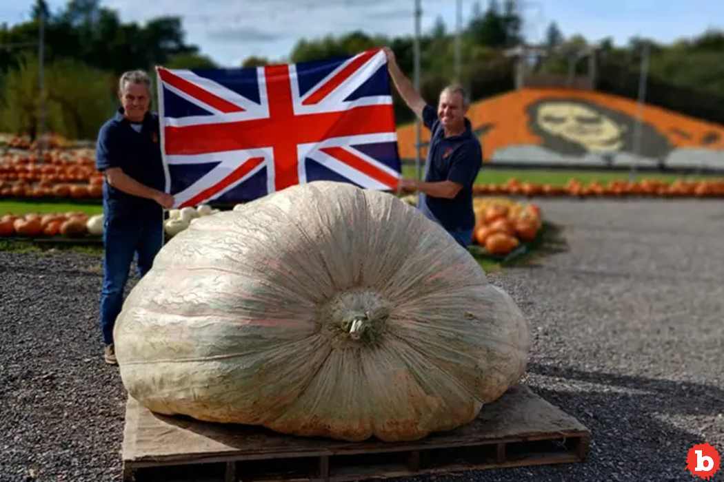 English Twins Grow Record 2,819 Pound Pumpkin